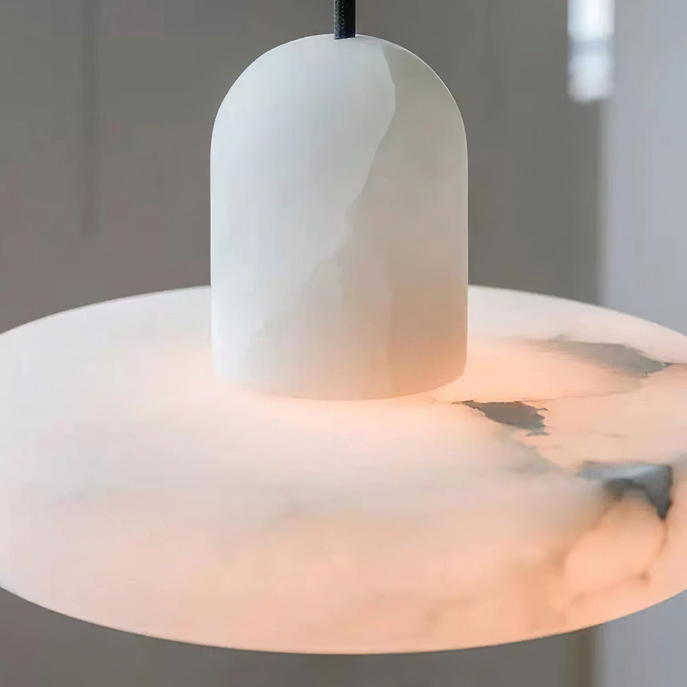 Lámpara Colgante de Mármol Blanco Minimalista para Techo - Iluminación Moderna para Sala de Estar y Comedor 8
