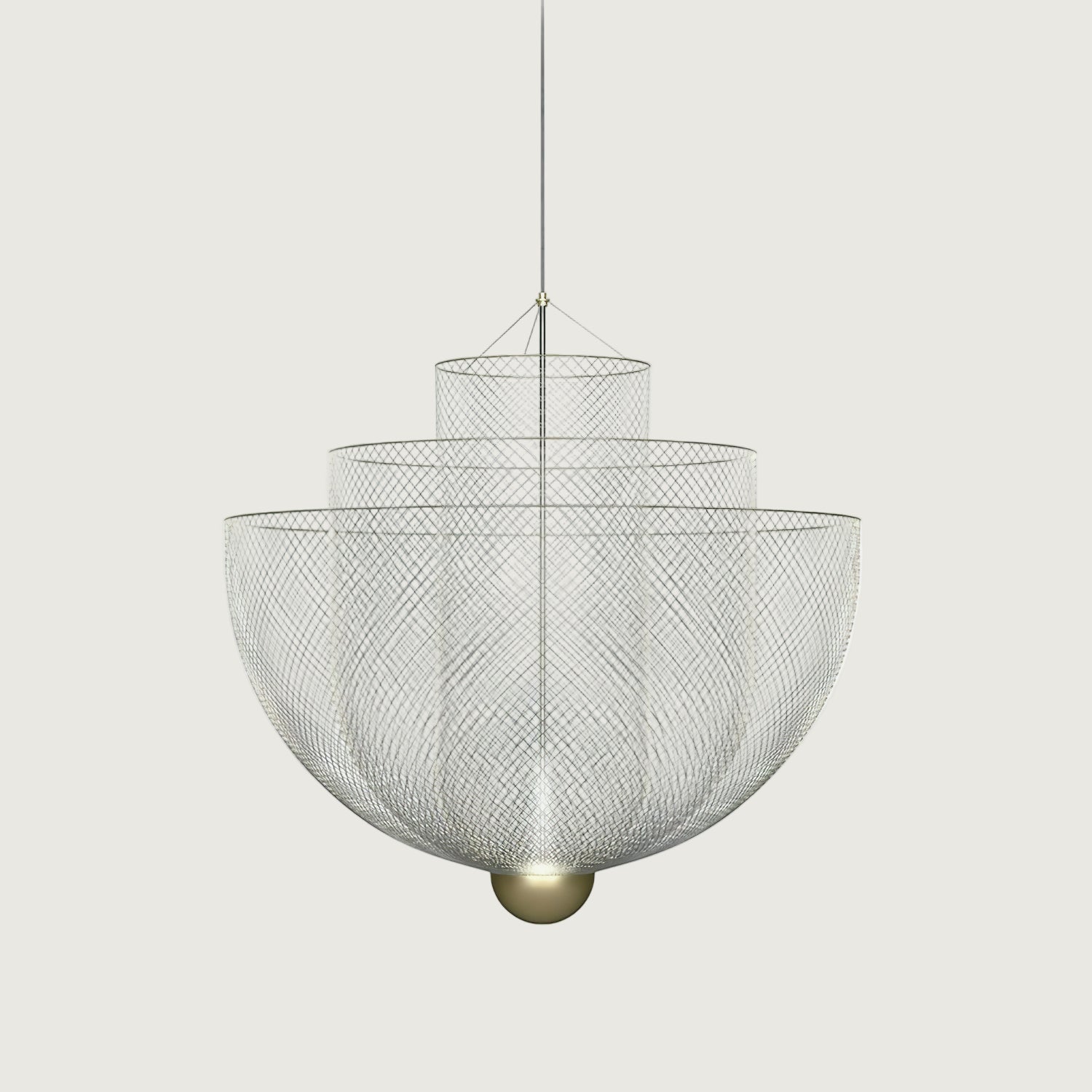 Lámpara Colgante de Metal con LED Integrado - Diseño Radiant Wirework, 60 cm de Diámetro 1