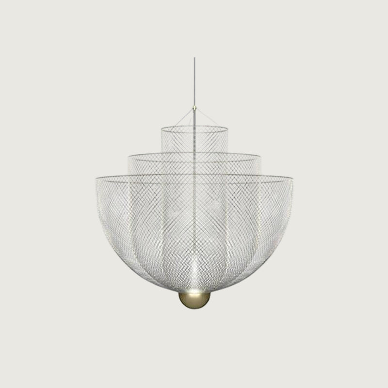Lámpara Colgante de Metal con LED Integrado - Diseño Radiant Wirework, 60 cm de Diámetro 10