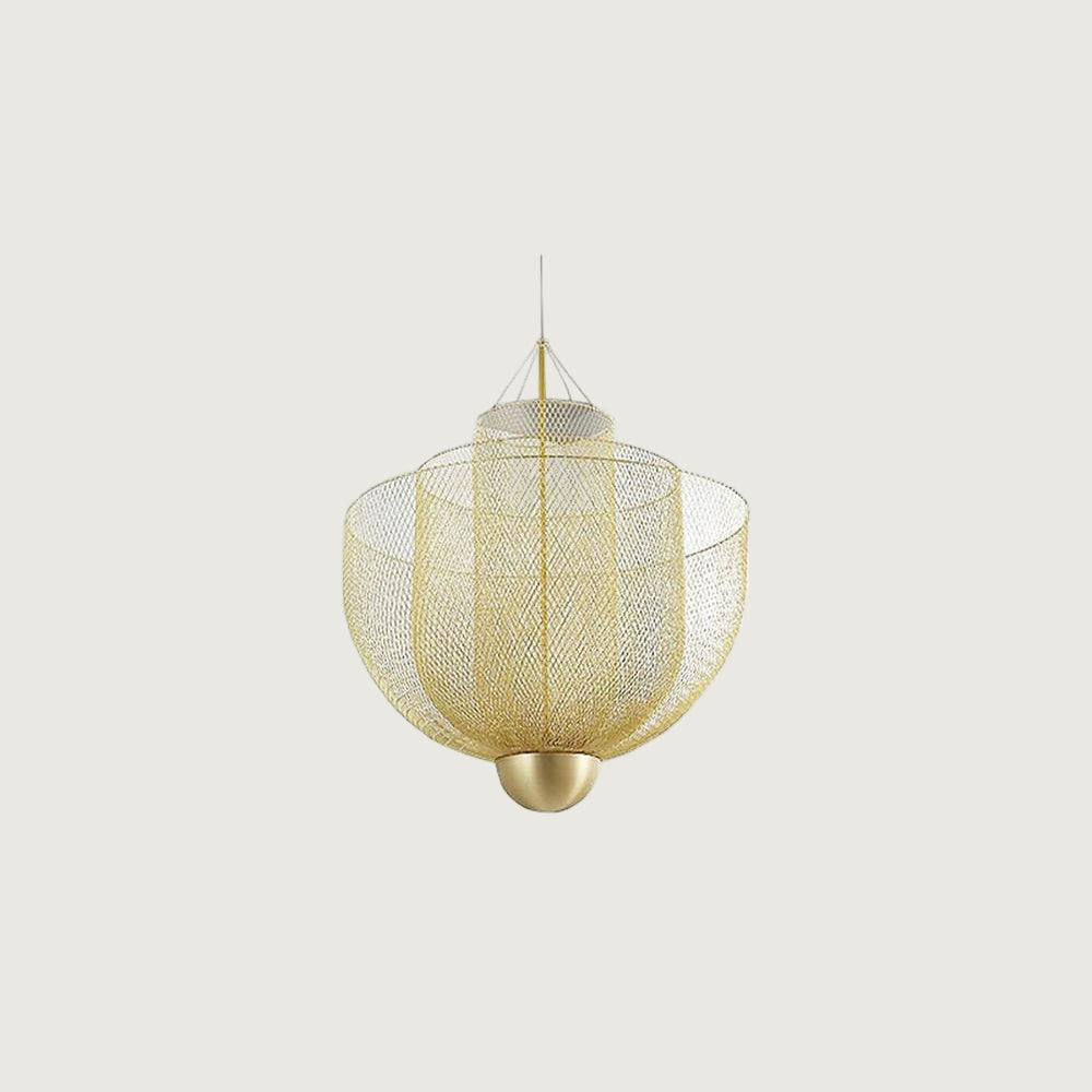 Lámpara Colgante de Metal con LED Integrado - Diseño Radiant Wirework, 60 cm de Diámetro 11