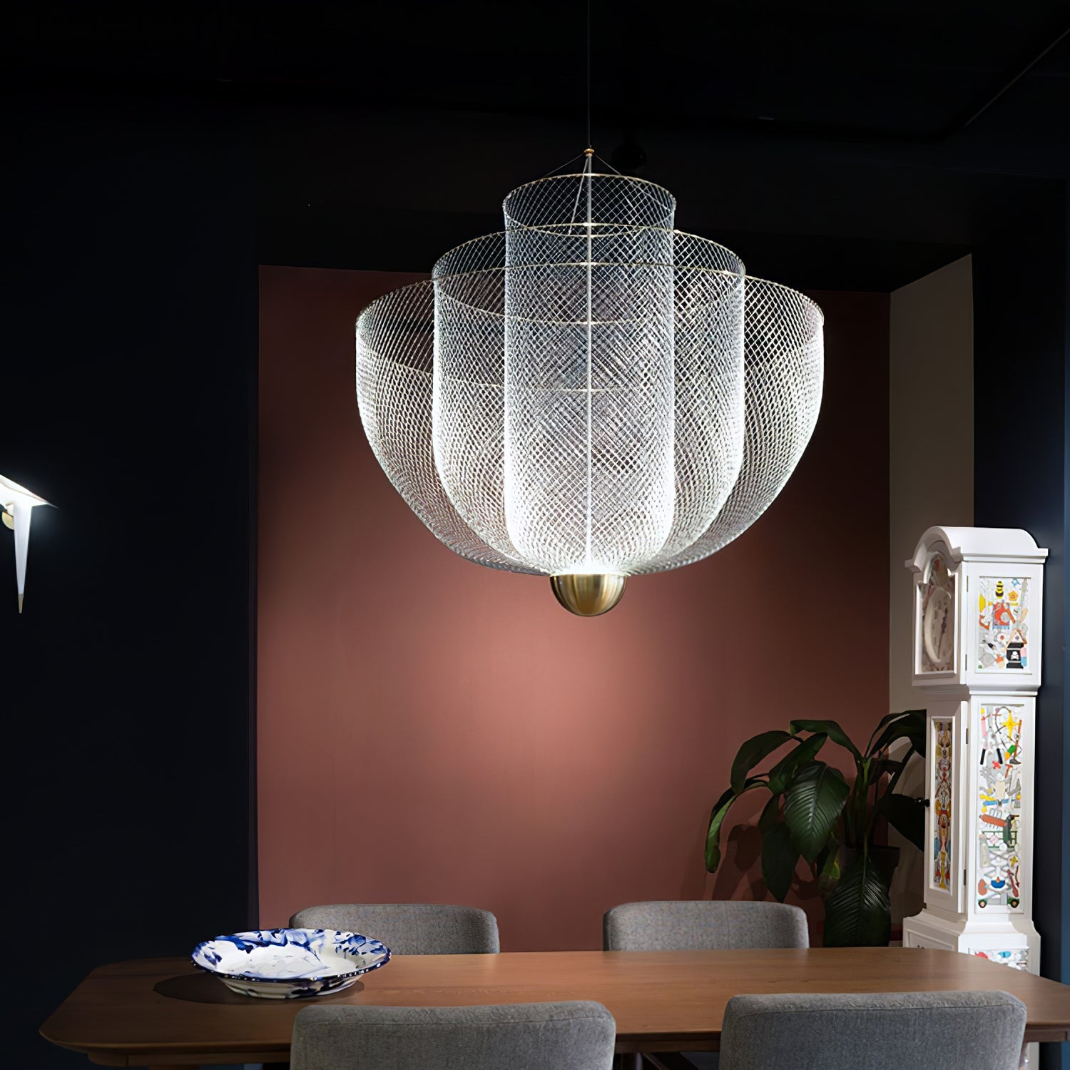 Lámpara Colgante de Metal con LED Integrado - Diseño Radiant Wirework, 60 cm de Diámetro 3