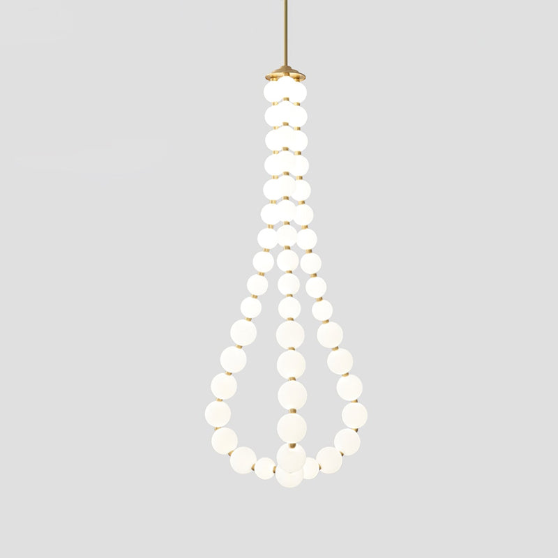 Lámpara Colgante de Perlas con Diseño Escultural en Bronce – Ideal para Comedores y Salas de Estar 10