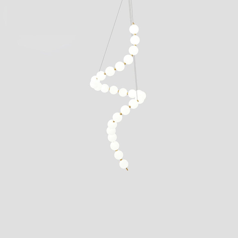 Lámpara Colgante de Perlas con Diseño Escultural en Bronce – Ideal para Comedores y Salas de Estar 11