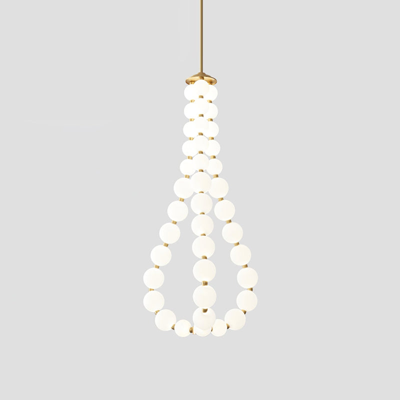 Lámpara Colgante de Perlas con Diseño Escultural en Bronce – Ideal para Comedores y Salas de Estar 14
