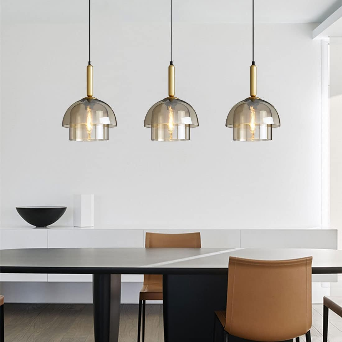 Lámpara Colgante de Techo de Vidrio Moderno con Diseño Elegante – Doble y Triple Capa 4