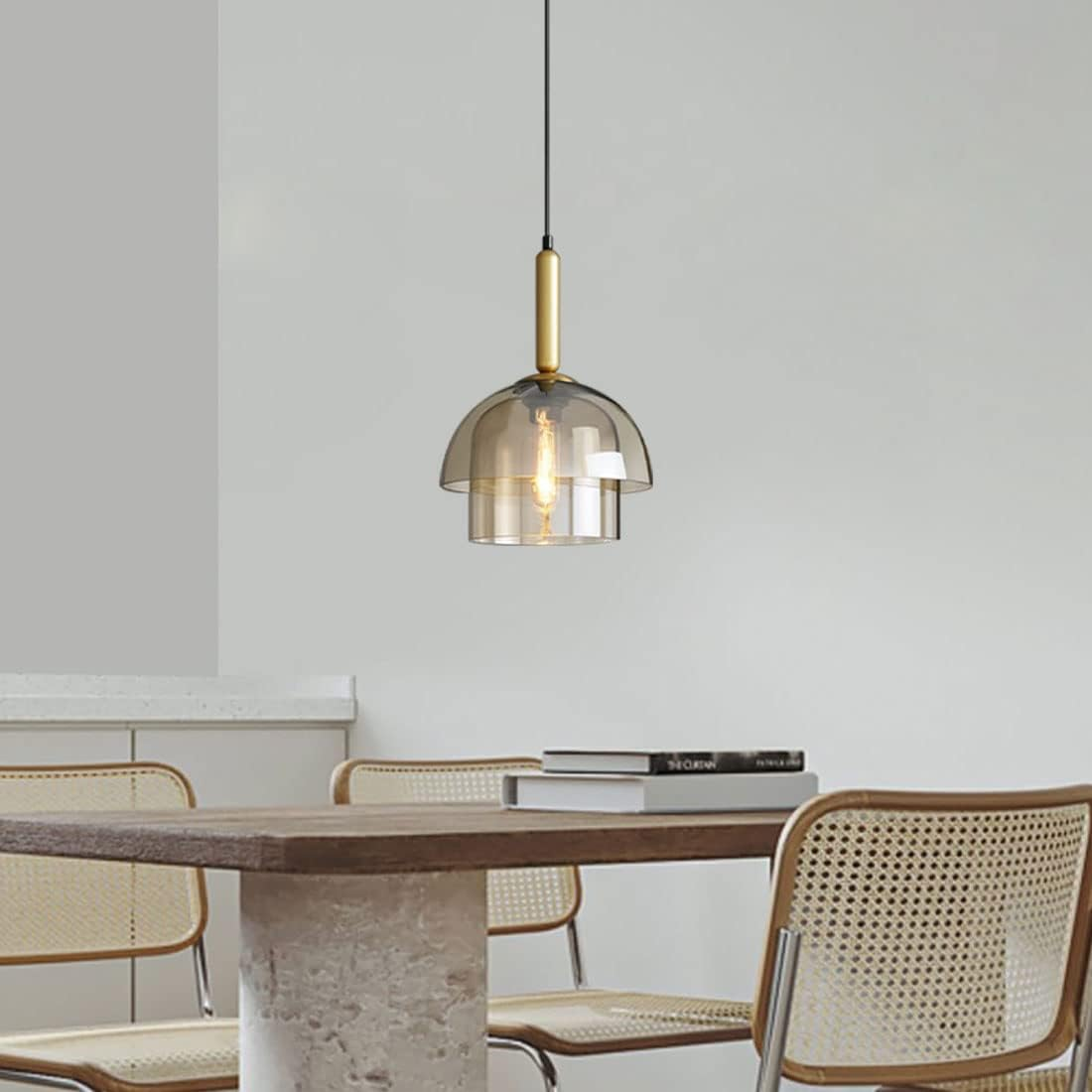 Lámpara Colgante de Techo de Vidrio Moderno con Diseño Elegante – Doble y Triple Capa 6