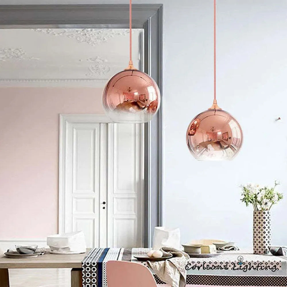 Lámpara Colgante de Vidrio Colorido Moderna y Sencilla – Diseño Contemporáneo 5