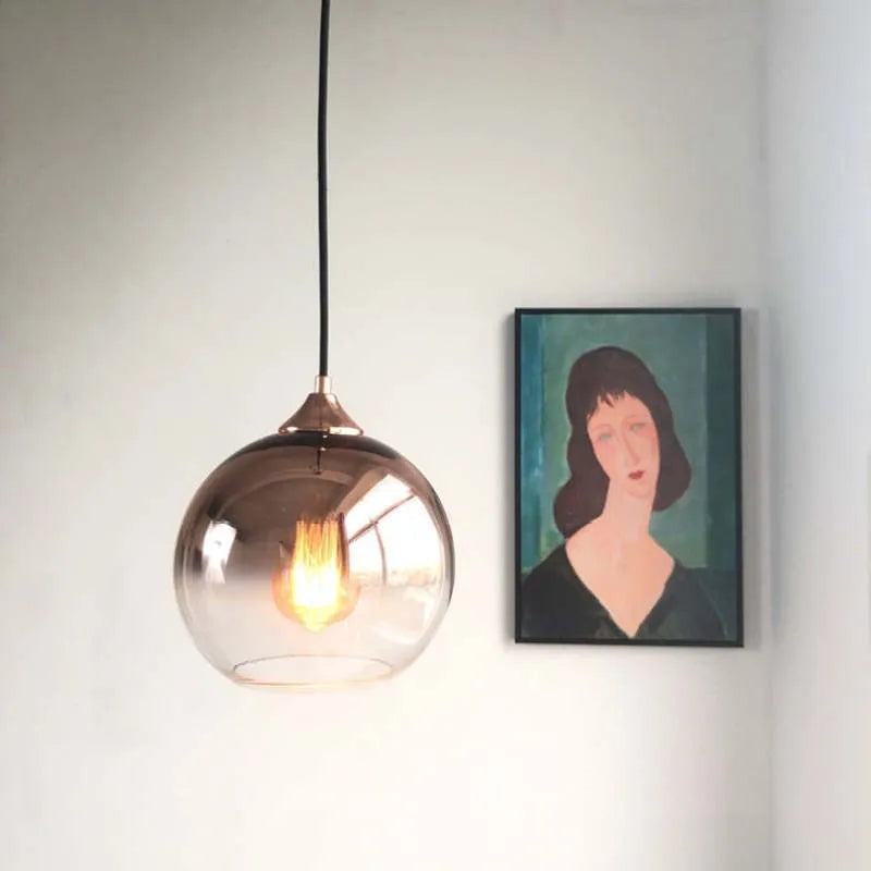 Lámpara Colgante de Vidrio Colorido Moderna y Sencilla – Diseño Contemporáneo 7