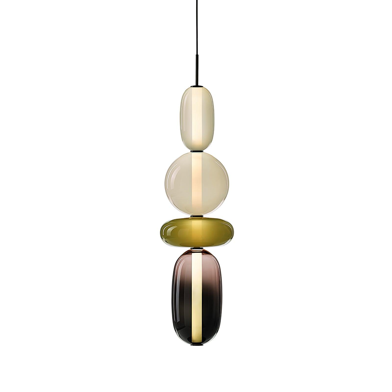 Lámpara Colgante de Vidrio Colorido con LED Integrado – Diseño Moderno y Elegante 17