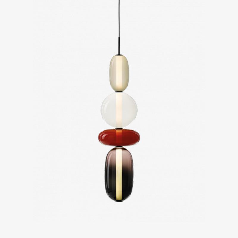 Lámpara Colgante de Vidrio Colorido con LED Integrado – Diseño Moderno y Elegante 19