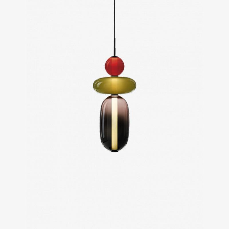 Lámpara Colgante de Vidrio Colorido con LED Integrado – Diseño Moderno y Elegante 20
