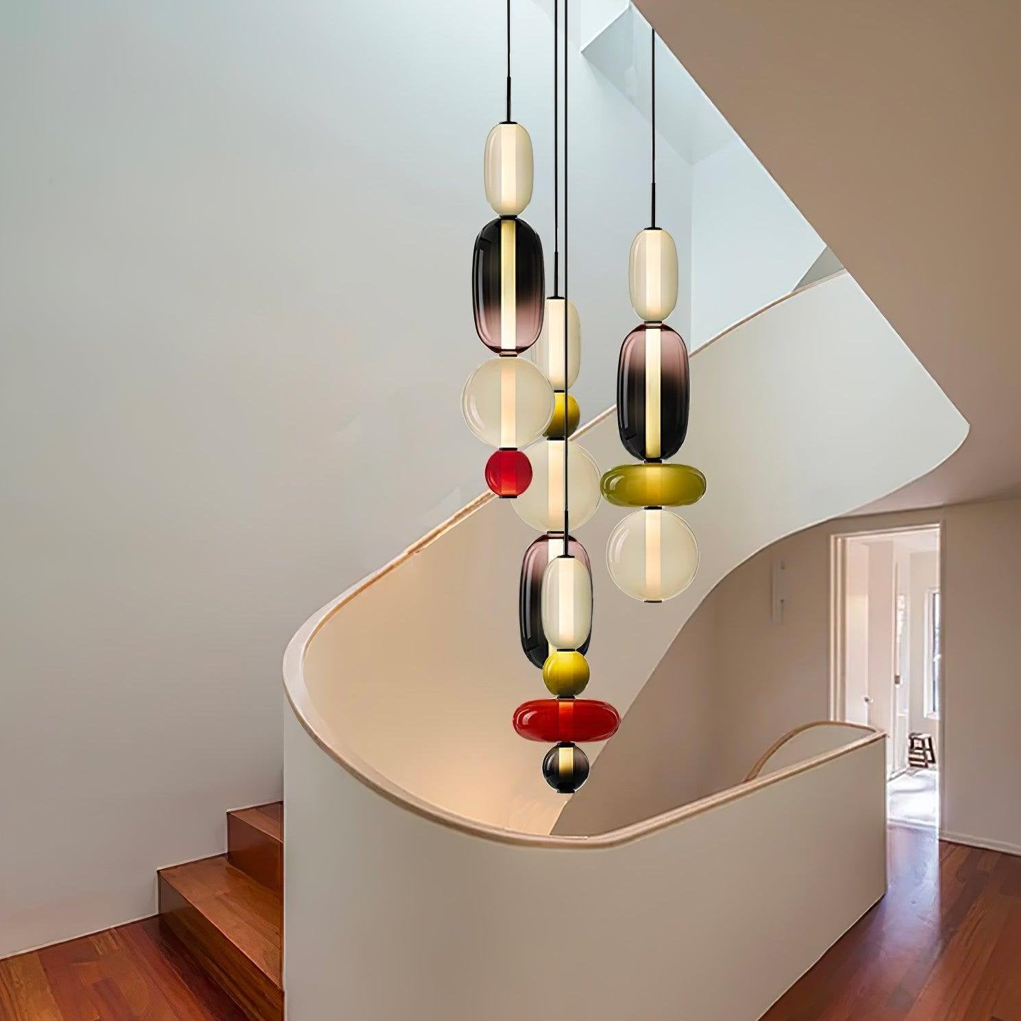 Lámpara Colgante de Vidrio Colorido con LED Integrado – Diseño Moderno y Elegante 8