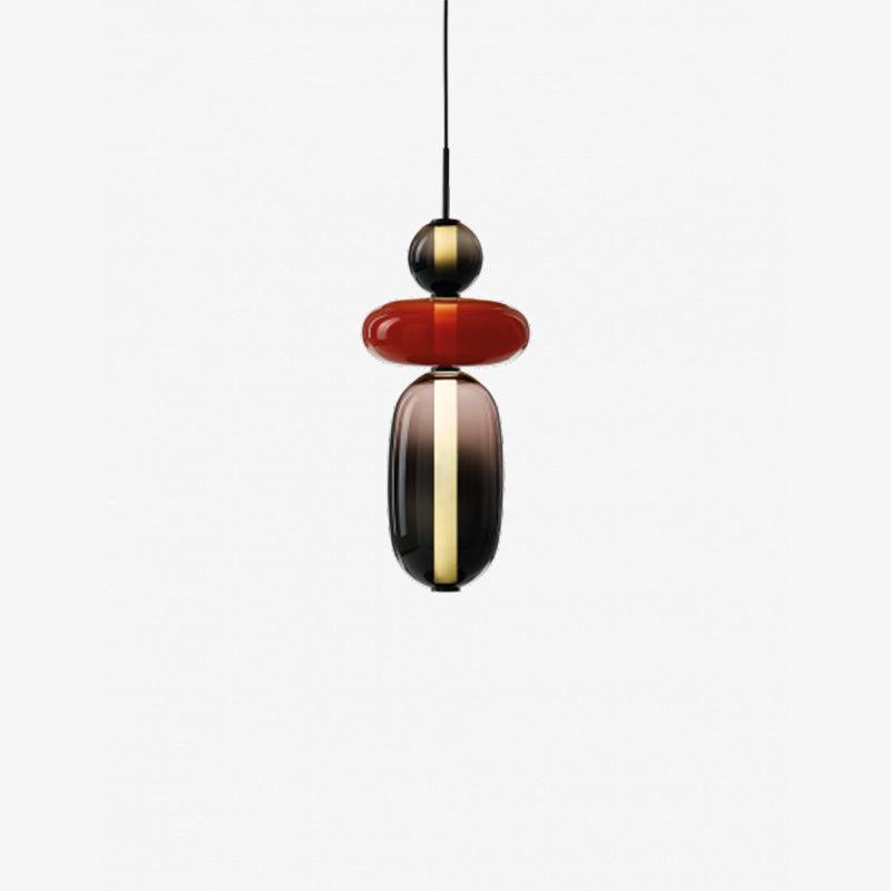 Lámpara Colgante de Vidrio Colorido con LED Integrado – Diseño Moderno y Elegante 9