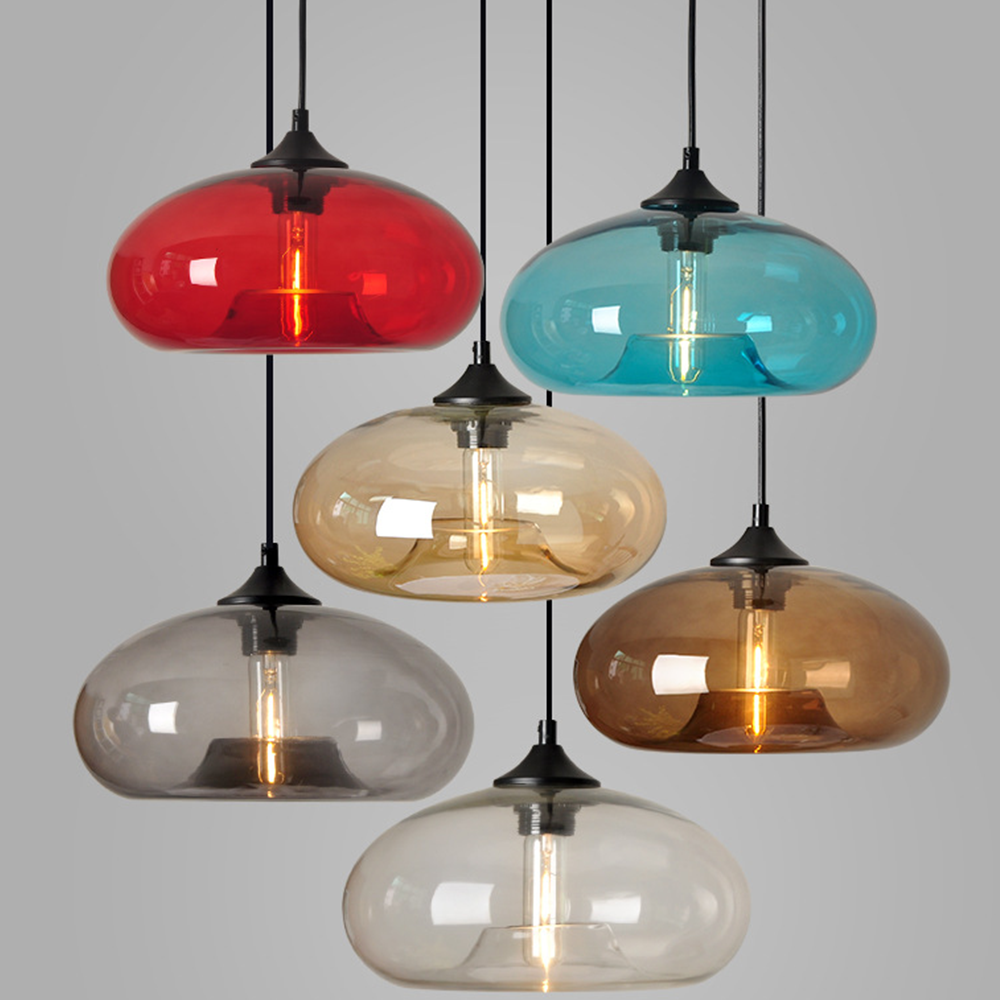 Lámpara Colgante de Vidrio Colorido para Comedor – Diseño Único y Artístico 8