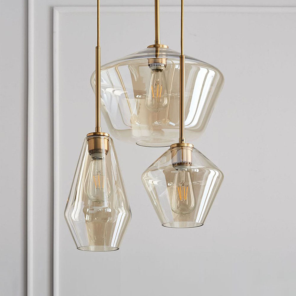 Lámpara Colgante de Vidrio Industrial para Sala de Estar – Diseño Moderno y Elegante 12