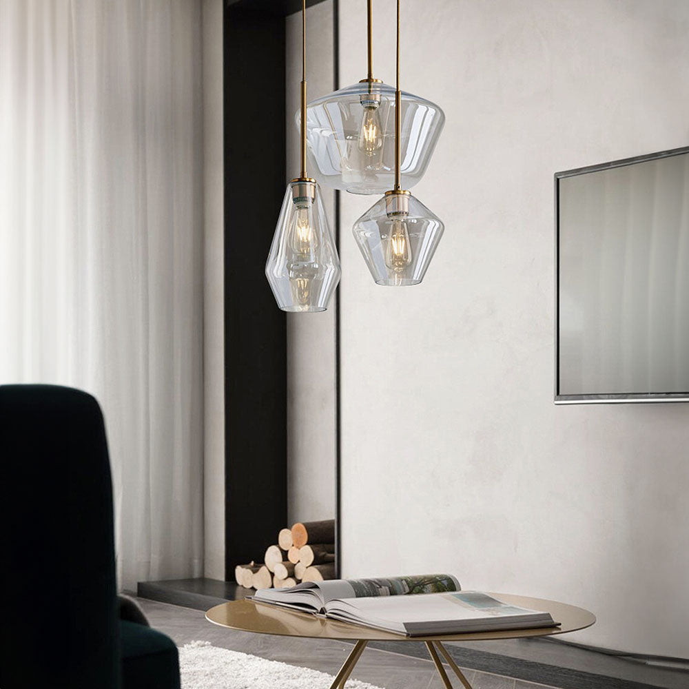Lámpara Colgante de Vidrio Industrial para Sala de Estar – Diseño Moderno y Elegante 2