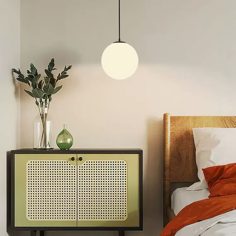 Lámpara Colgante de Vidrio Minimalista para Restaurante – Diseño Elegante de 1 Luz 3