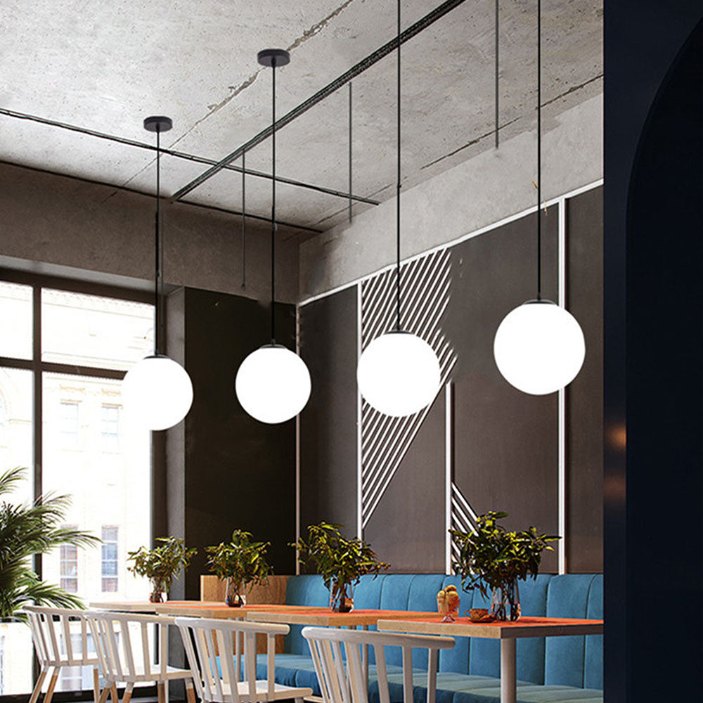 Lámpara Colgante de Vidrio Minimalista para Restaurante – Diseño Elegante de 1 Luz 8