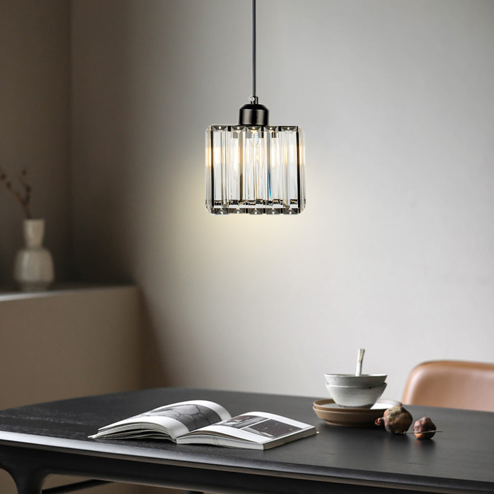 Lámpara Colgante de Vidrio Moderno con Múltiples Pantallas para Cocina – Acabado Negro 1