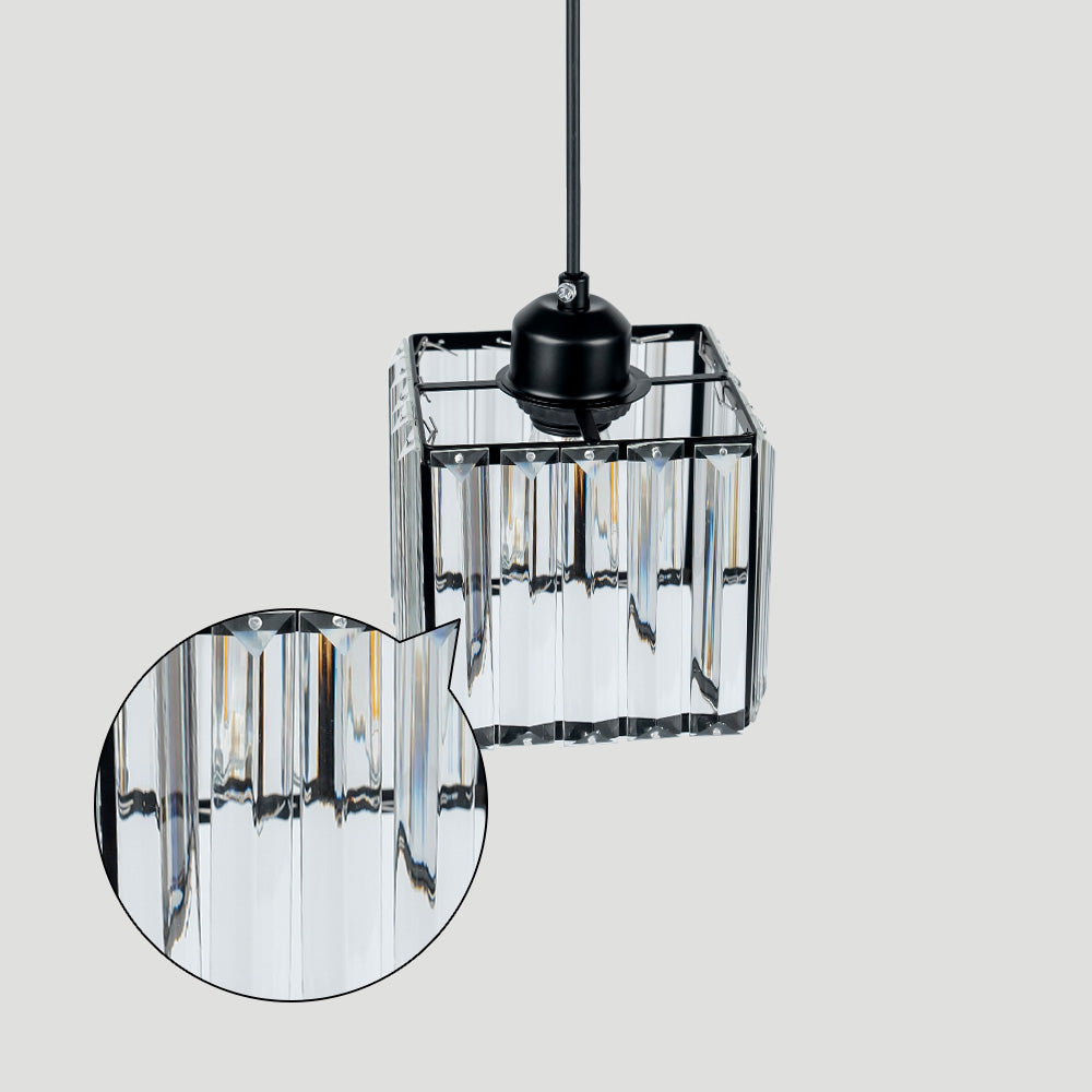 Lámpara Colgante de Vidrio Moderno con Múltiples Pantallas para Cocina – Acabado Negro 7