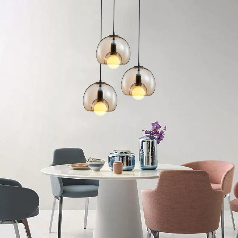 Lámpara Colgante de Vidrio Moderno de Múltiples Cabezas para Cocina 10