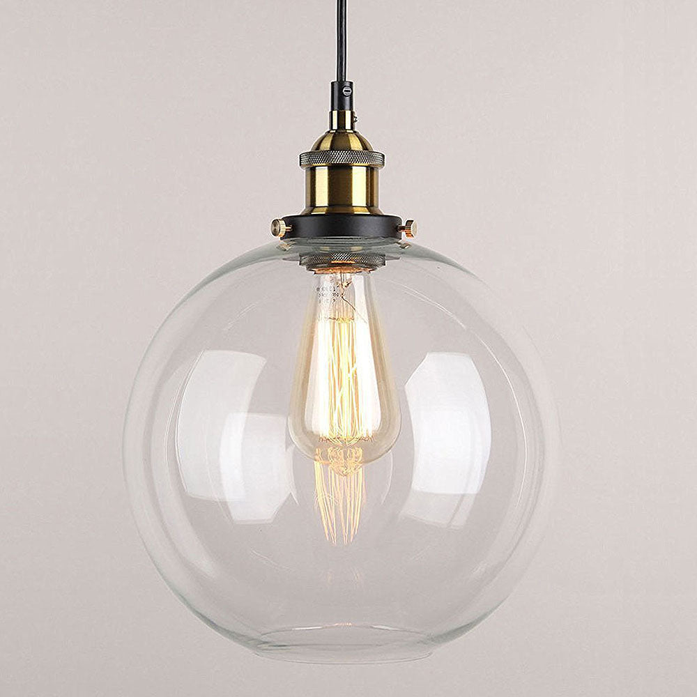 Lámpara Colgante de Vidrio Negro con Estilo Minimalista – Iluminación Moderna para Comedor y Sala 1