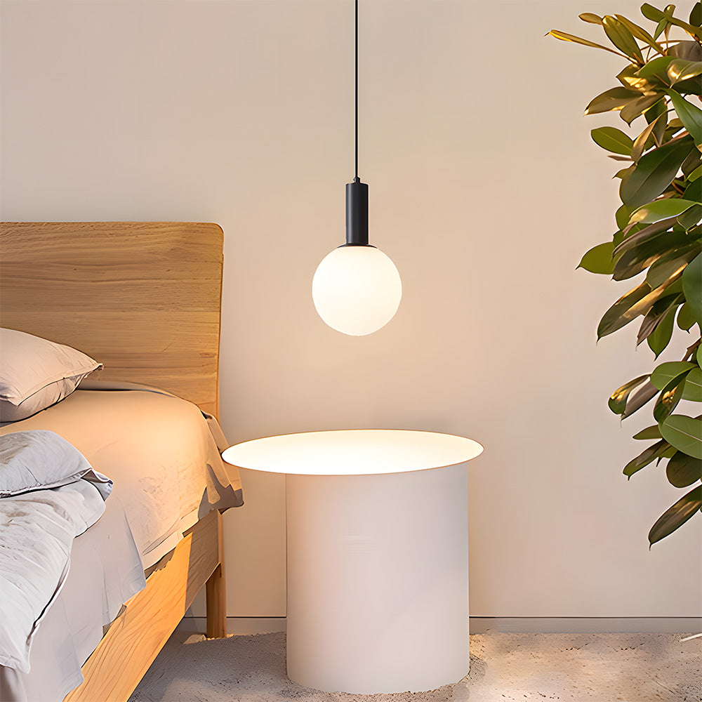 Lámpara Colgante de Vidrio Opalescente Moderna para Techo – Diseño Sofisticado Ideal para Dormitorios y Salas de Estar 1