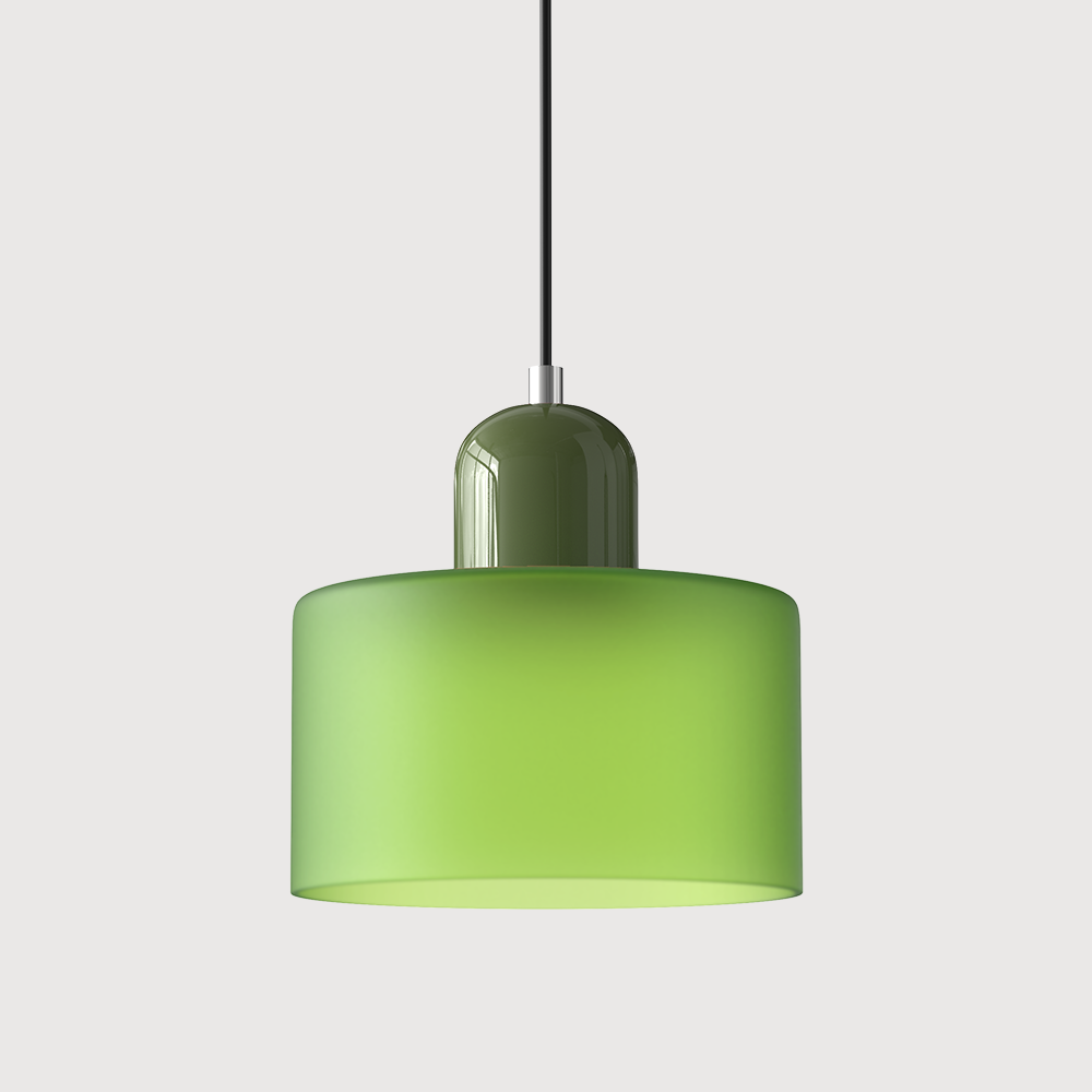 Lámpara Colgante de Vidrio Pequeña Estilo Bauhaus para Isla de Cocina 38