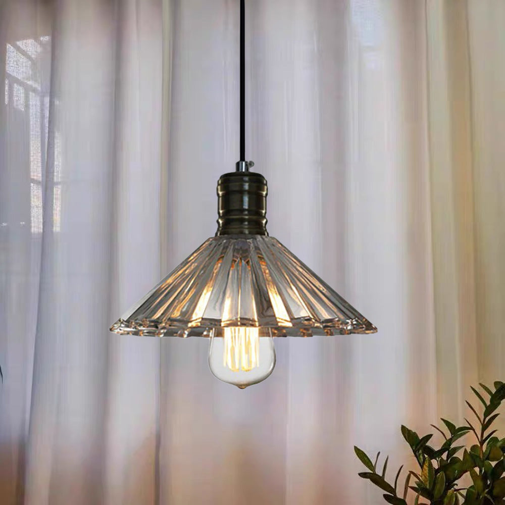 Lámpara Colgante de Vidrio Retro Creativa – Diseño Artístico para Ambientes Acogedores 1