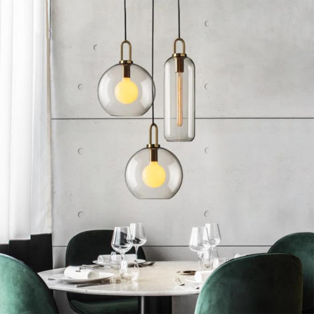 Lámpara Colgante de Vidrio Simple Nórdica – Diseño Minimalista para Iluminación Moderna 0