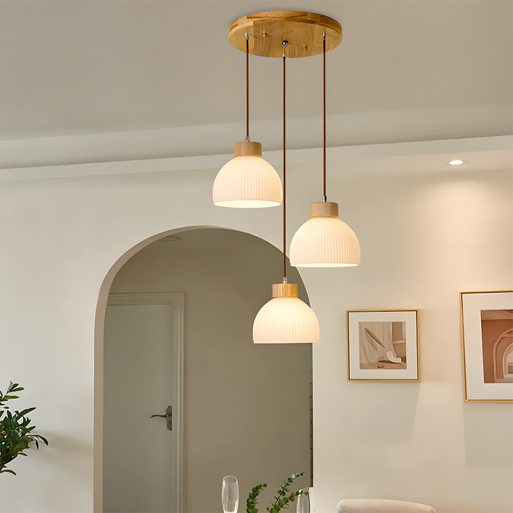 Lámpara Colgante de Vidrio Tazón para Techo – Iluminación Ambiental Moderna para Dormitorios y Salas de Estar 5