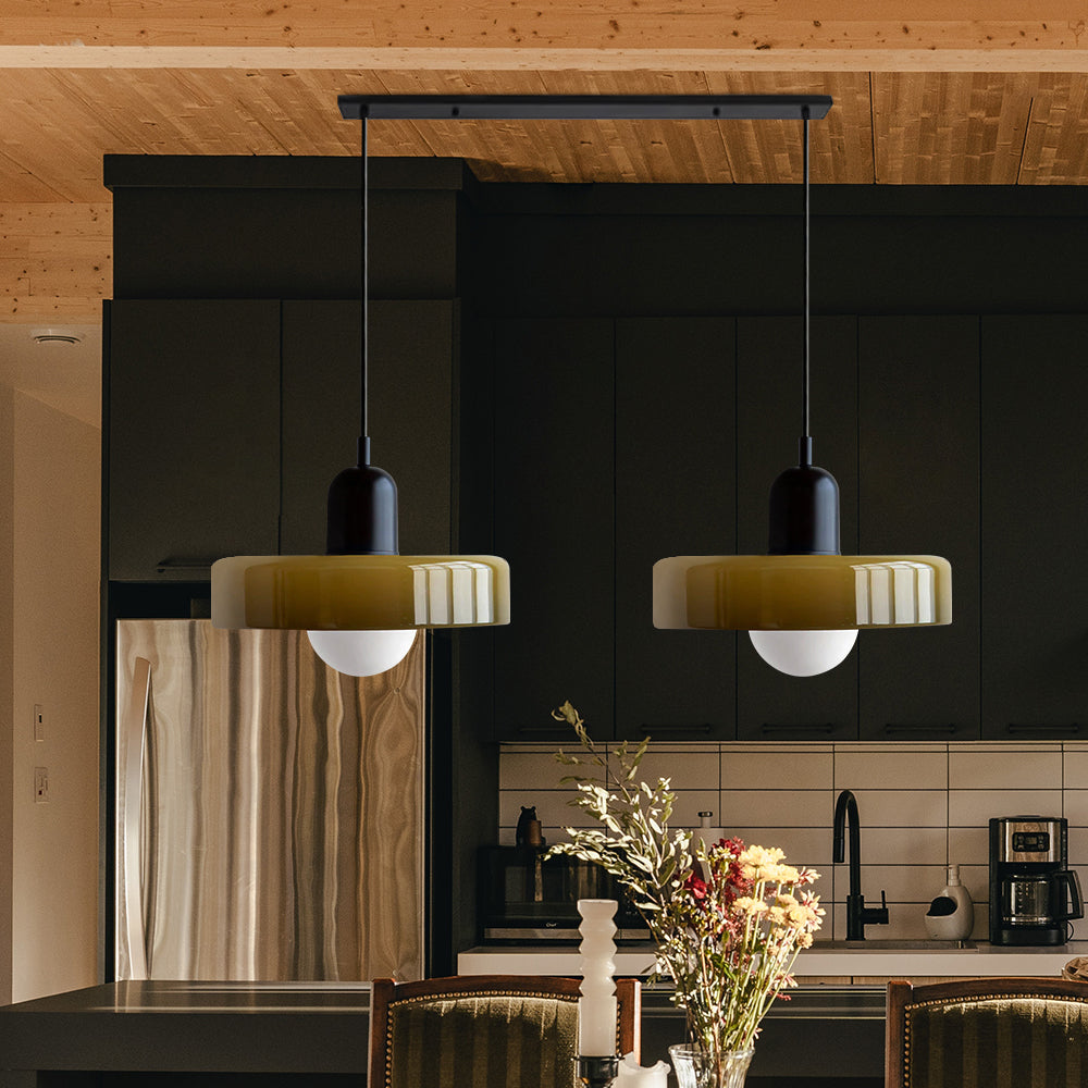 Lámpara Colgante de Vidrio Templado Bauhaus de 2 Cabezas – Diseño Moderno y Elegante 13