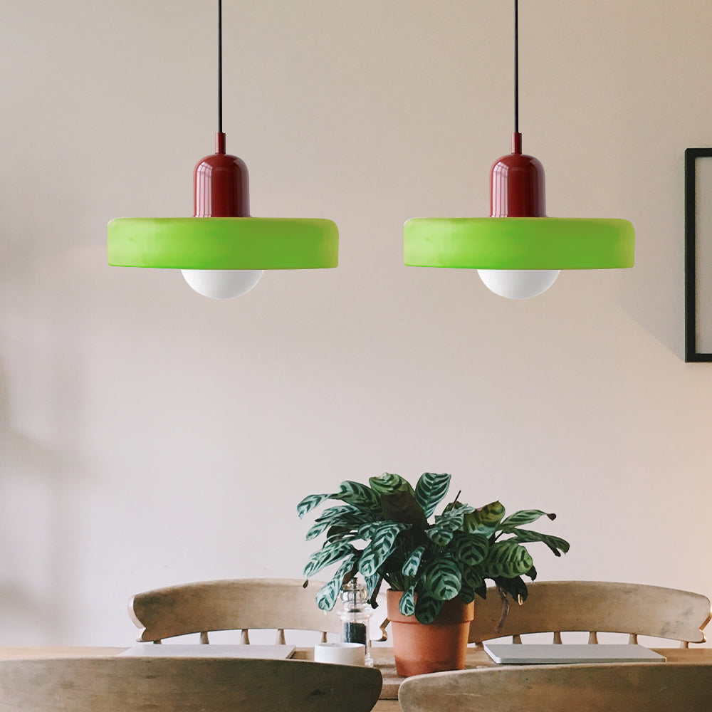 Lámpara Colgante de Vidrio Templado Bauhaus de 2 Cabezas – Diseño Moderno y Elegante 14