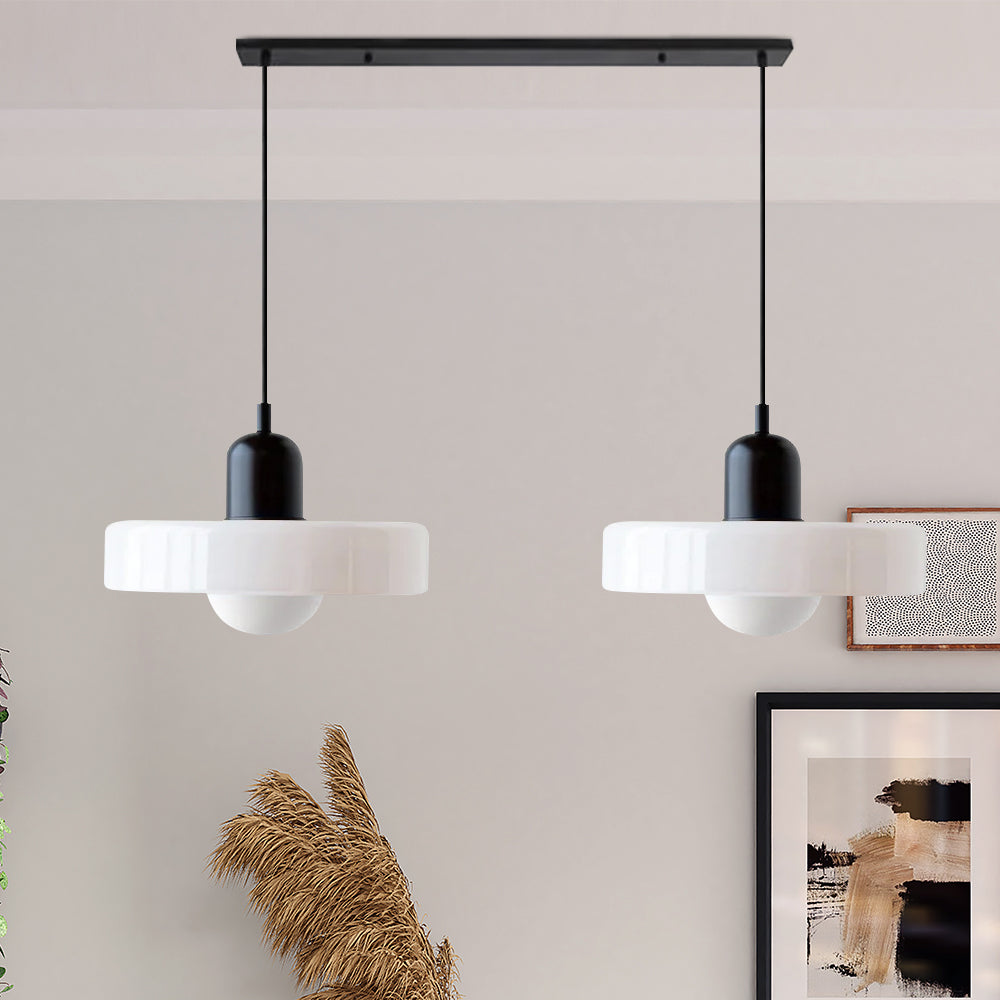 Lámpara Colgante de Vidrio Templado Bauhaus de 2 Cabezas – Diseño Moderno y Elegante 29