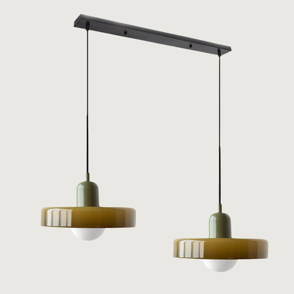 Lámpara Colgante de Vidrio Templado Bauhaus de 2 Cabezas – Diseño Moderno y Elegante 5
