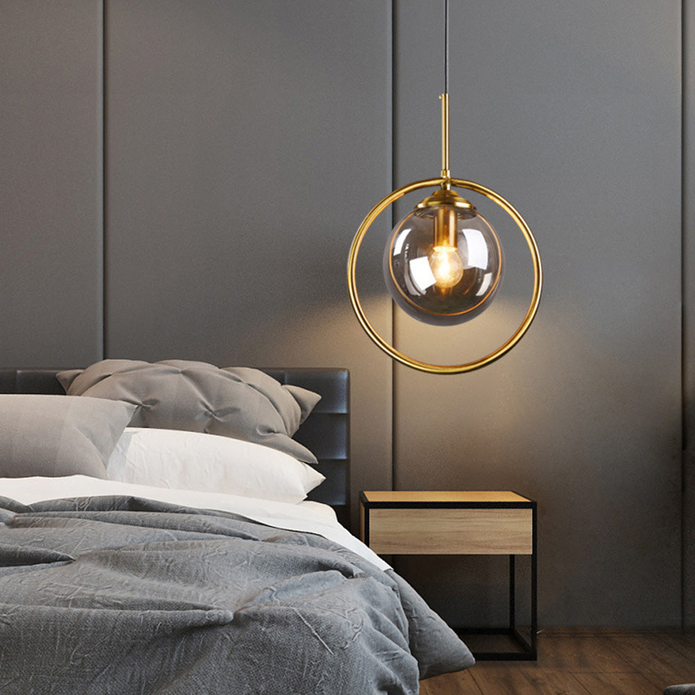 Lámpara Colgante de Vidrio Transparente para Dormitorio – Elegante y Moderna 2