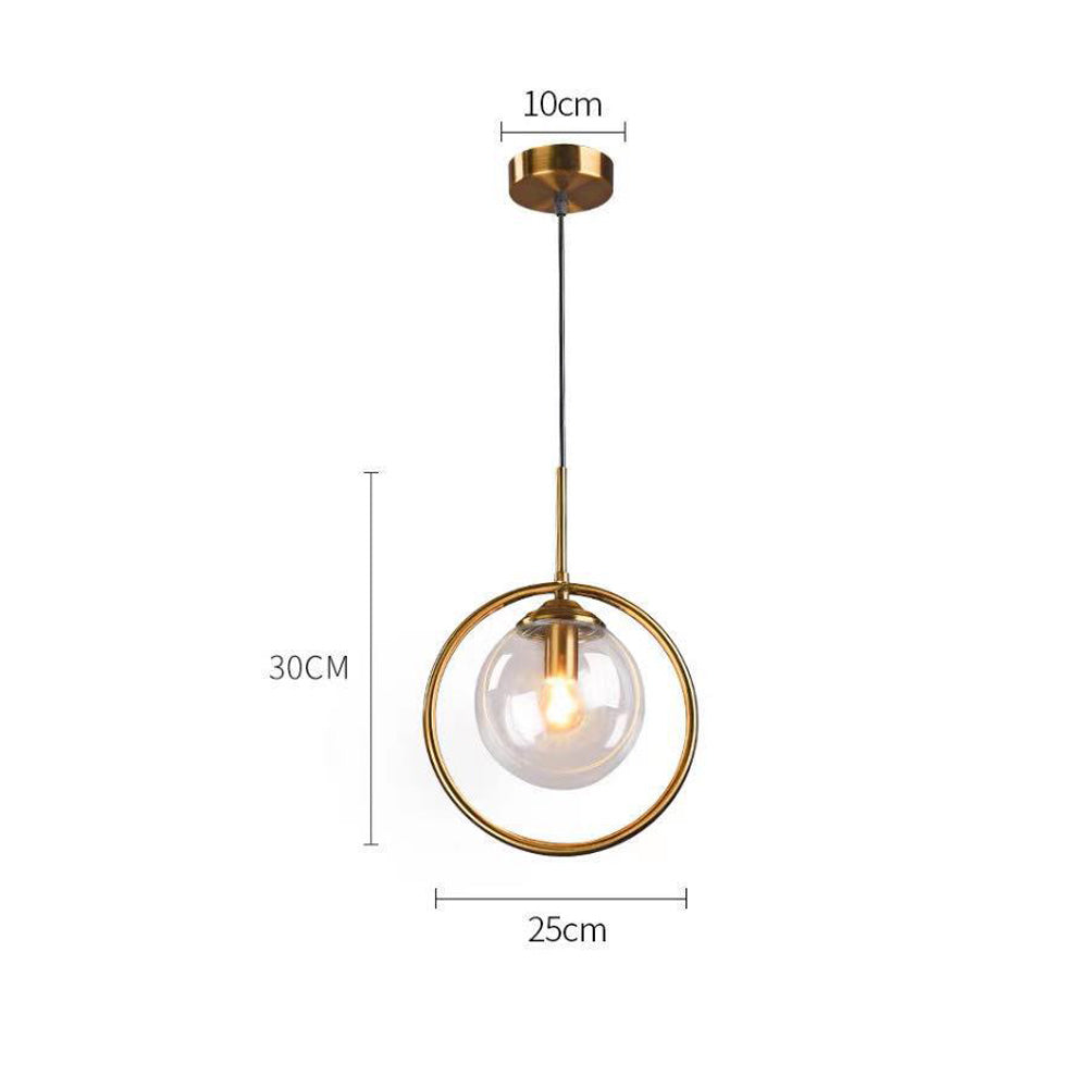 Lámpara Colgante de Vidrio Transparente para Dormitorio – Elegante y Moderna 8