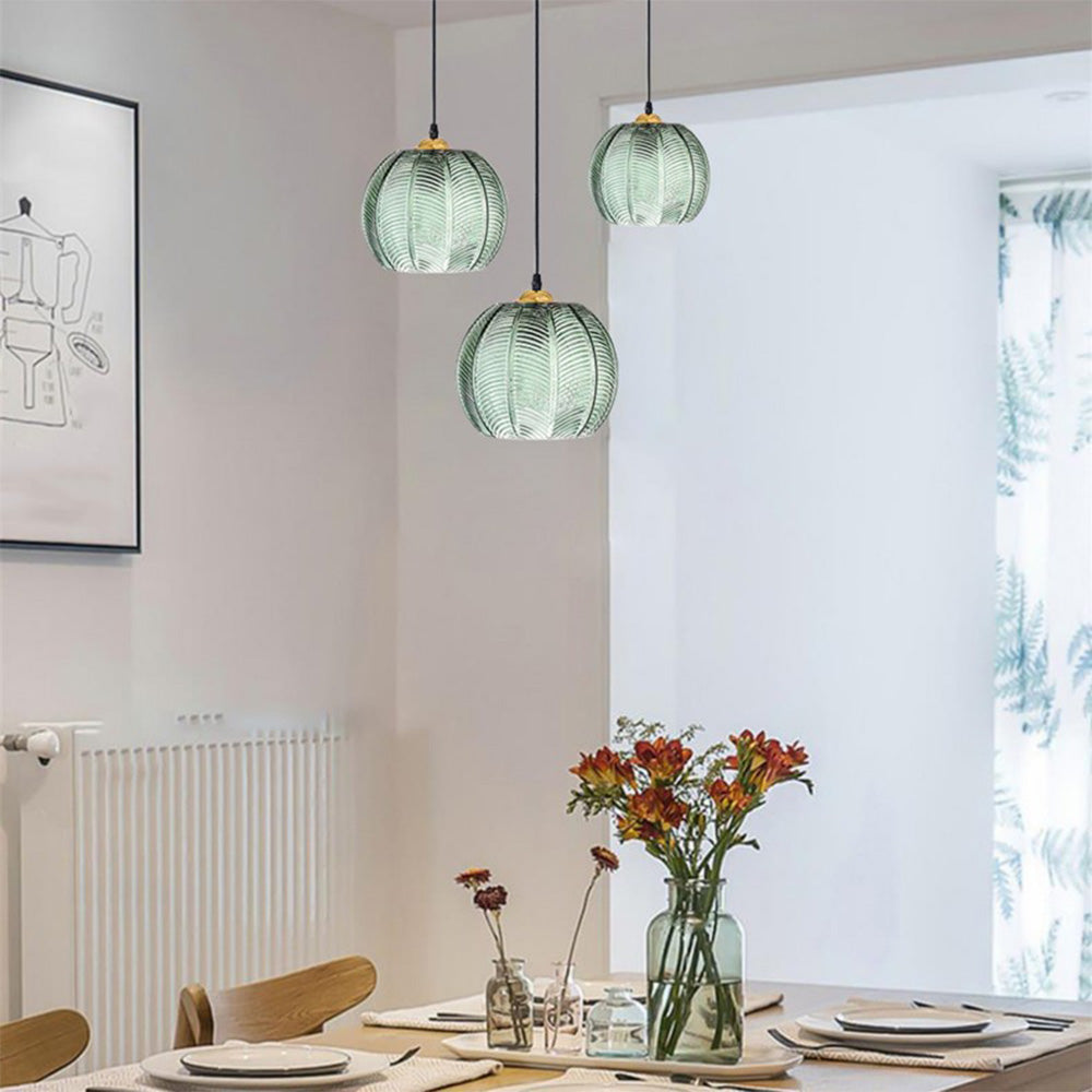 Lámpara Colgante de Vidrio Verde Moderno – Elegante y Contemporánea 2