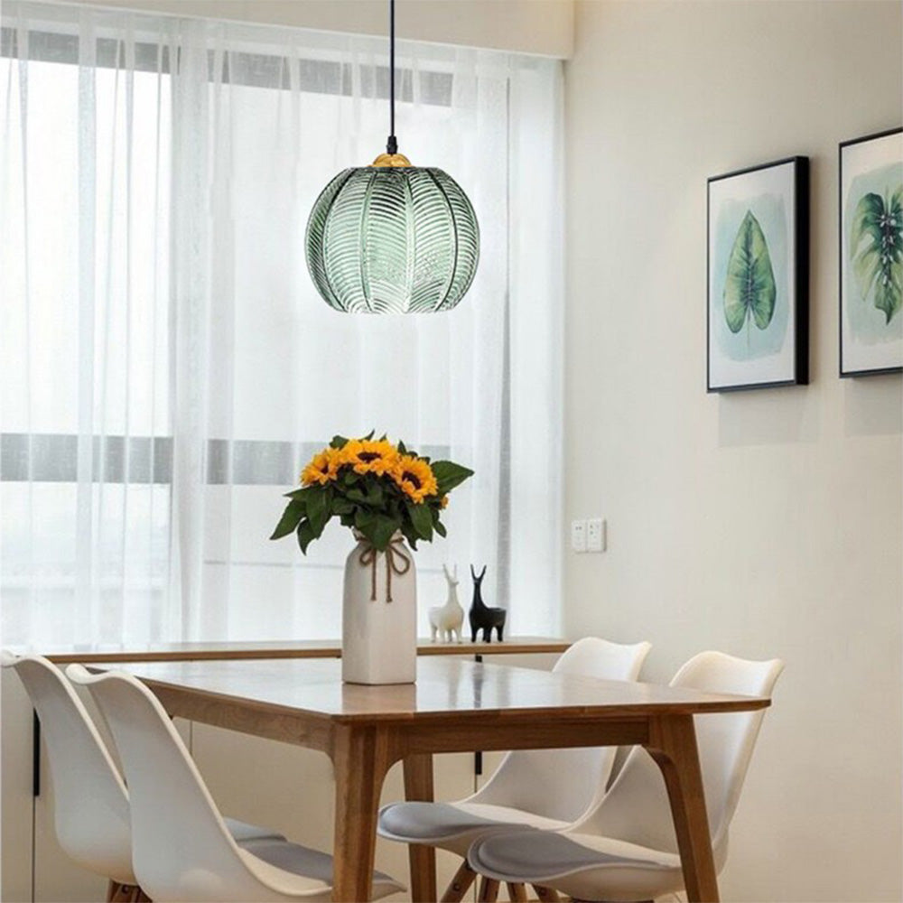Lámpara Colgante de Vidrio Verde Moderno – Elegante y Contemporánea 5