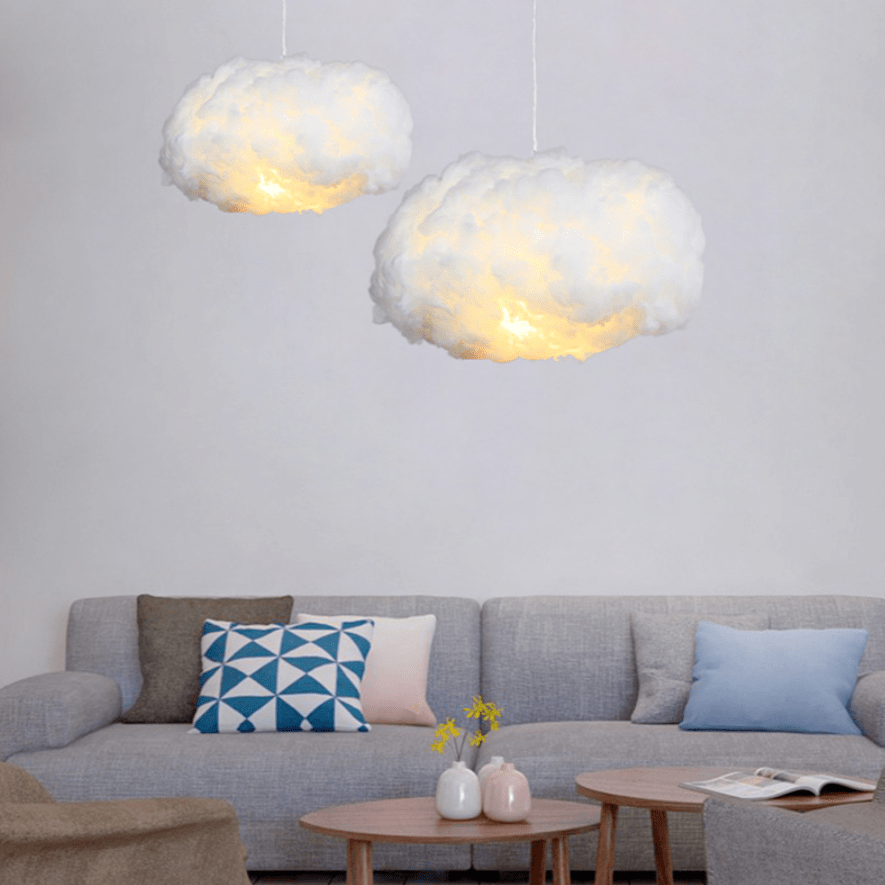 Lámpara Decorativa Nube de Algodón, Lámparas de Diseño de Mesa con Luz LED Cálida para Decoración Interior 2