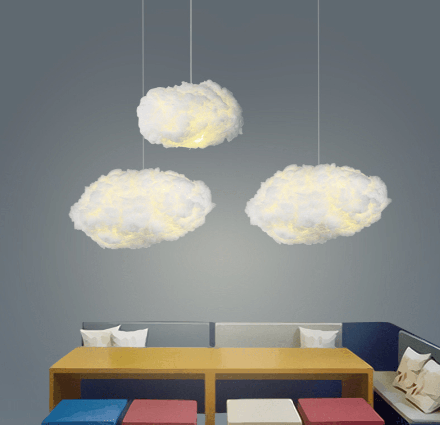 Lámpara Decorativa Nube de Algodón, Lámparas de Diseño de Mesa con Luz LED Cálida para Decoración Interior 3