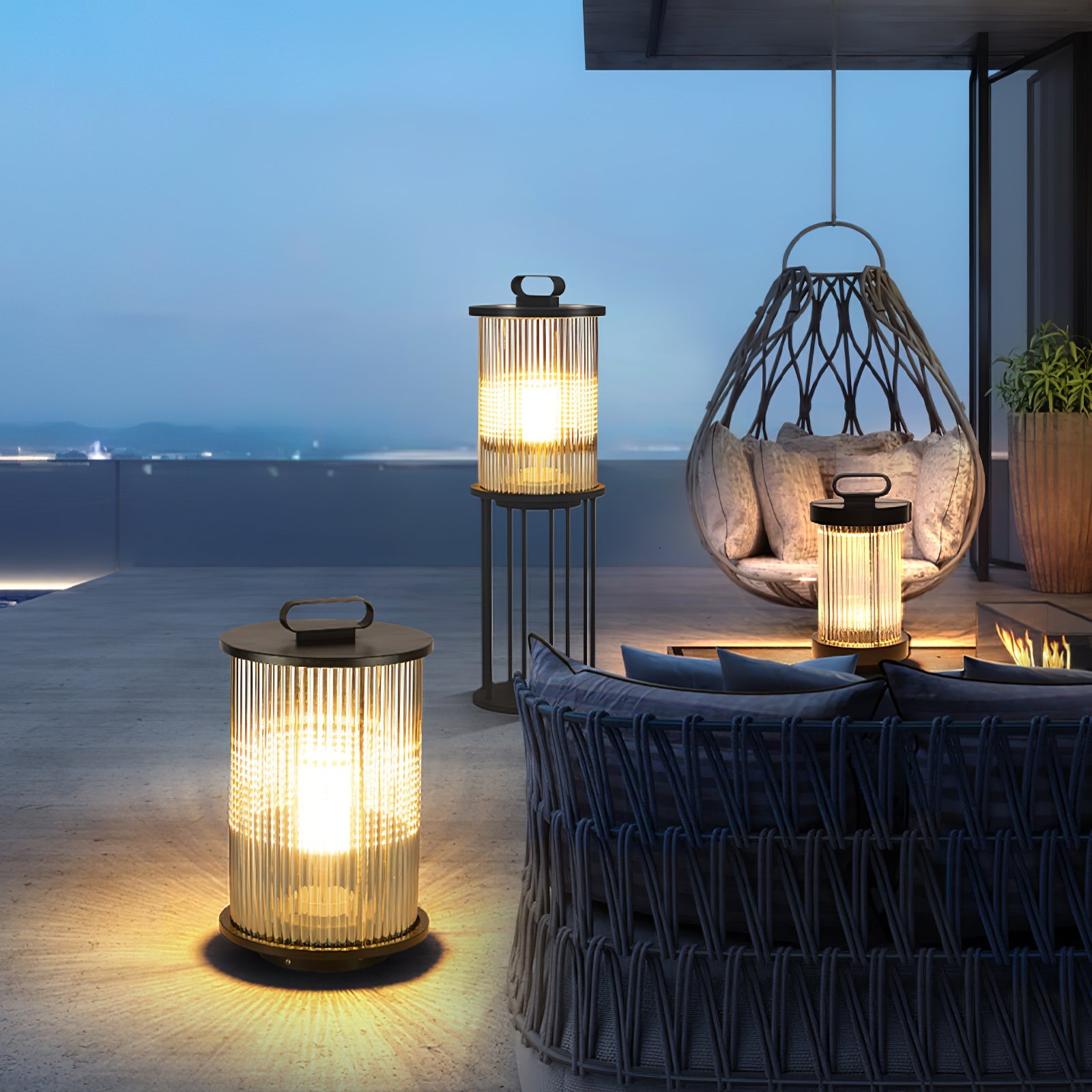 Lámpara Solar Exterior con Control Remoto de Acero Inoxidable - Luces Solares Jardín Resistente a la Intemperie con Iluminación Eficiente 3