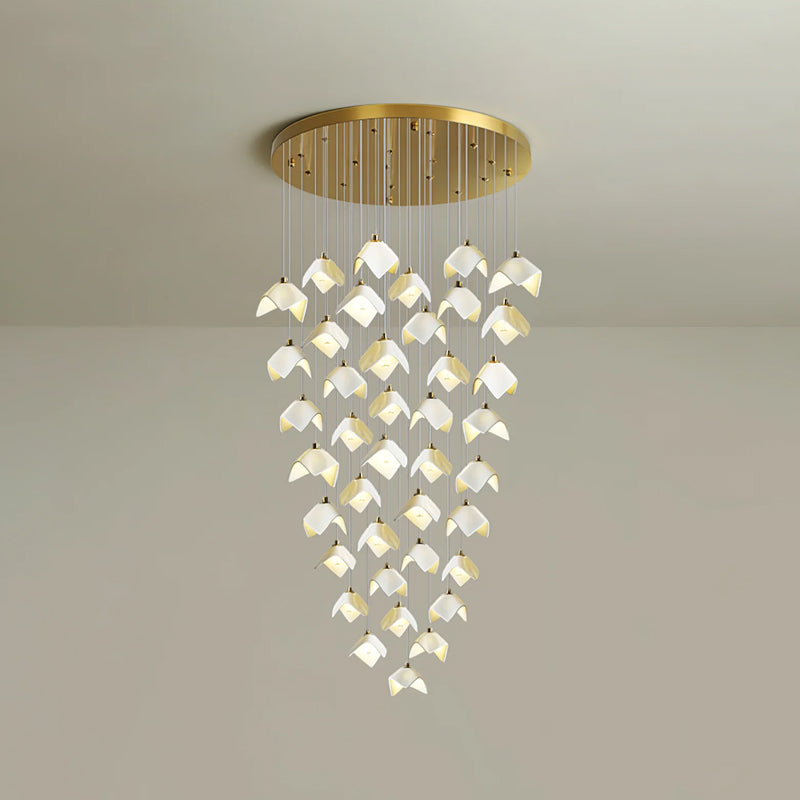 Lámpara de Araña Calvella de Hierro y Cerámica, Diseño Elegante y Natural para Interiores 11