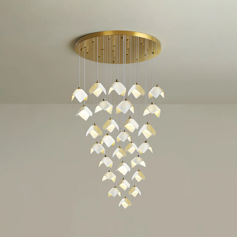 Lámpara de Araña Calvella de Hierro y Cerámica, Diseño Elegante y Natural para Interiores 17