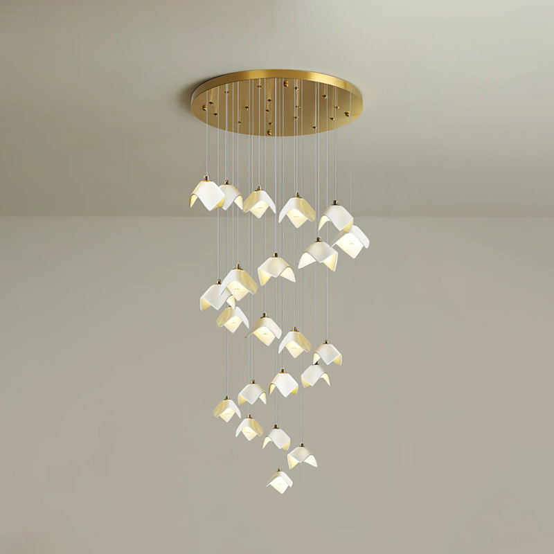Lámpara de Araña Calvella de Hierro y Cerámica, Diseño Elegante y Natural para Interiores 21