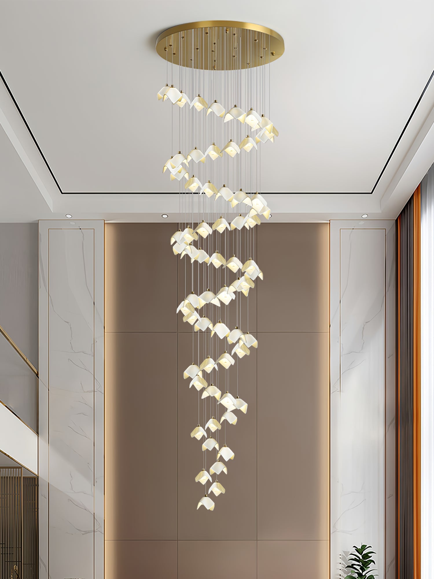 Lámpara de Araña Calvella de Hierro y Cerámica, Diseño Elegante y Natural para Interiores 8