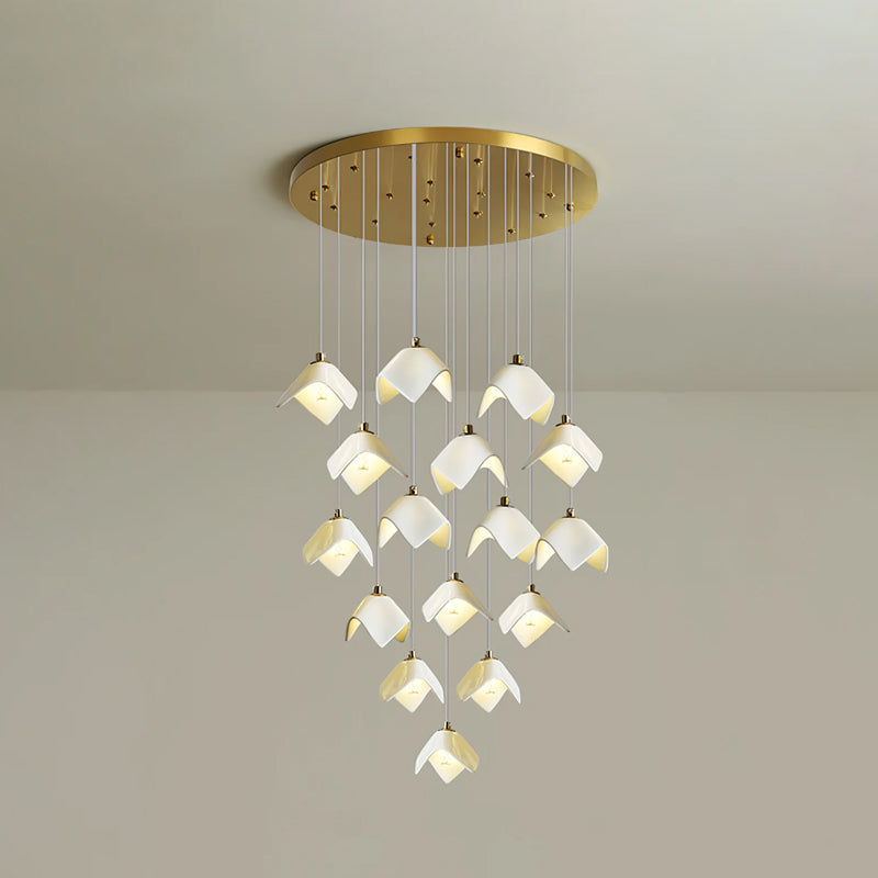Lámpara de Araña Calvella de Hierro y Cerámica, Diseño Elegante y Natural para Interiores 9