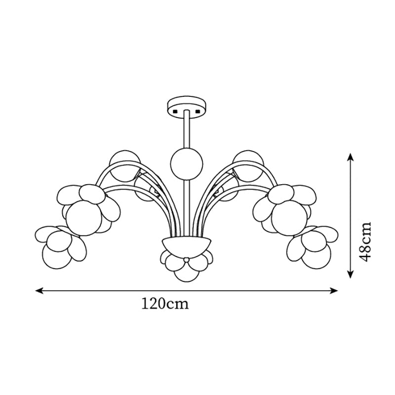 Lámpara de Araña Floral de 6 y 10 Luces en Colores Pastel, Diseño Moderno para Habitaciones Infantiles y Espacios de Vida 6