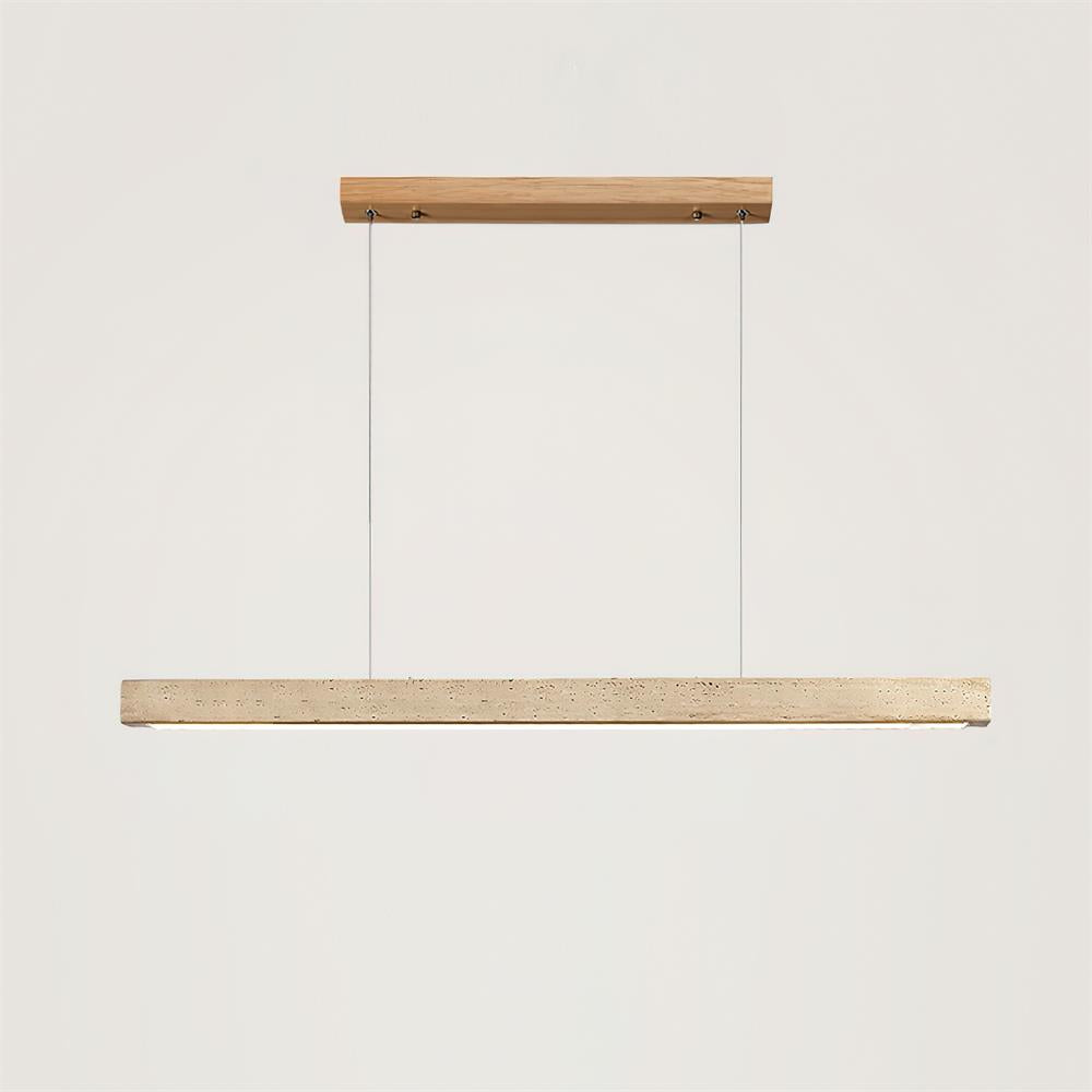 Lámpara de Araña Lineal de Travertino con Luz LED Integrada – Diseño Moderno y Elegante 10