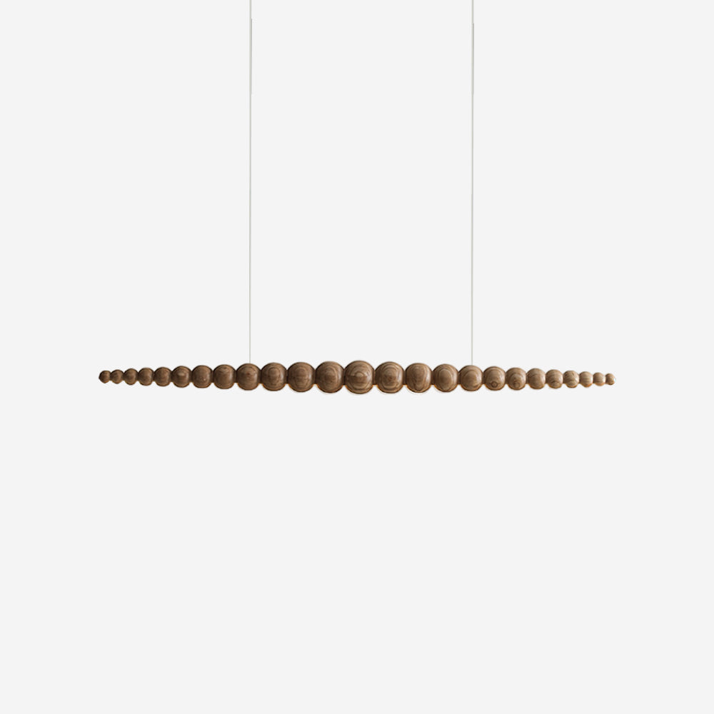 Lámpara de Araña Moderna Ajustable con Bombillas Esféricas en Negro Mate y Nogal – Diseño Elegante para Interiores 1